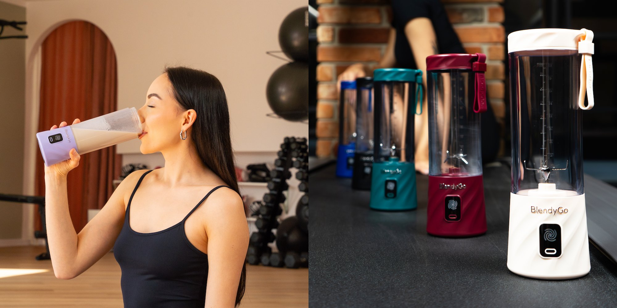 Dwa blendery BlendyGo na kamieniu