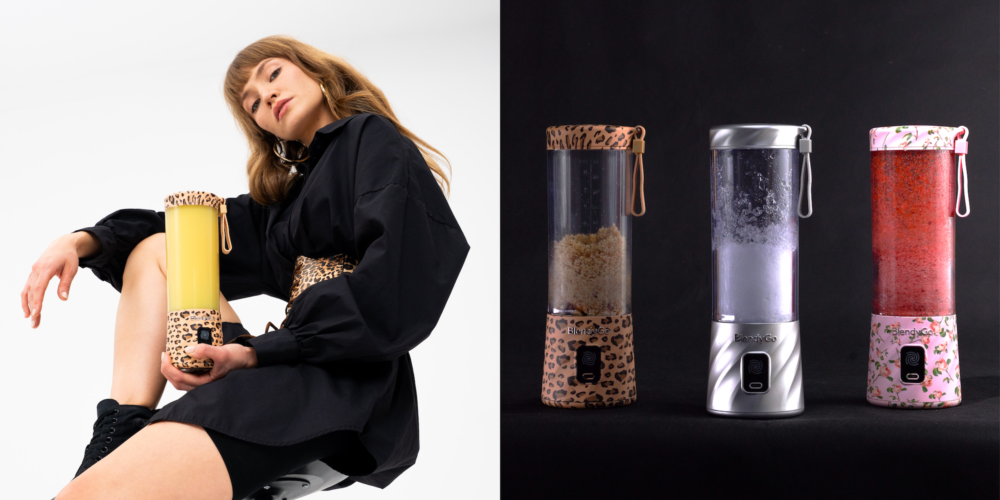 Dwa blendery BlendyGo na kamieniu