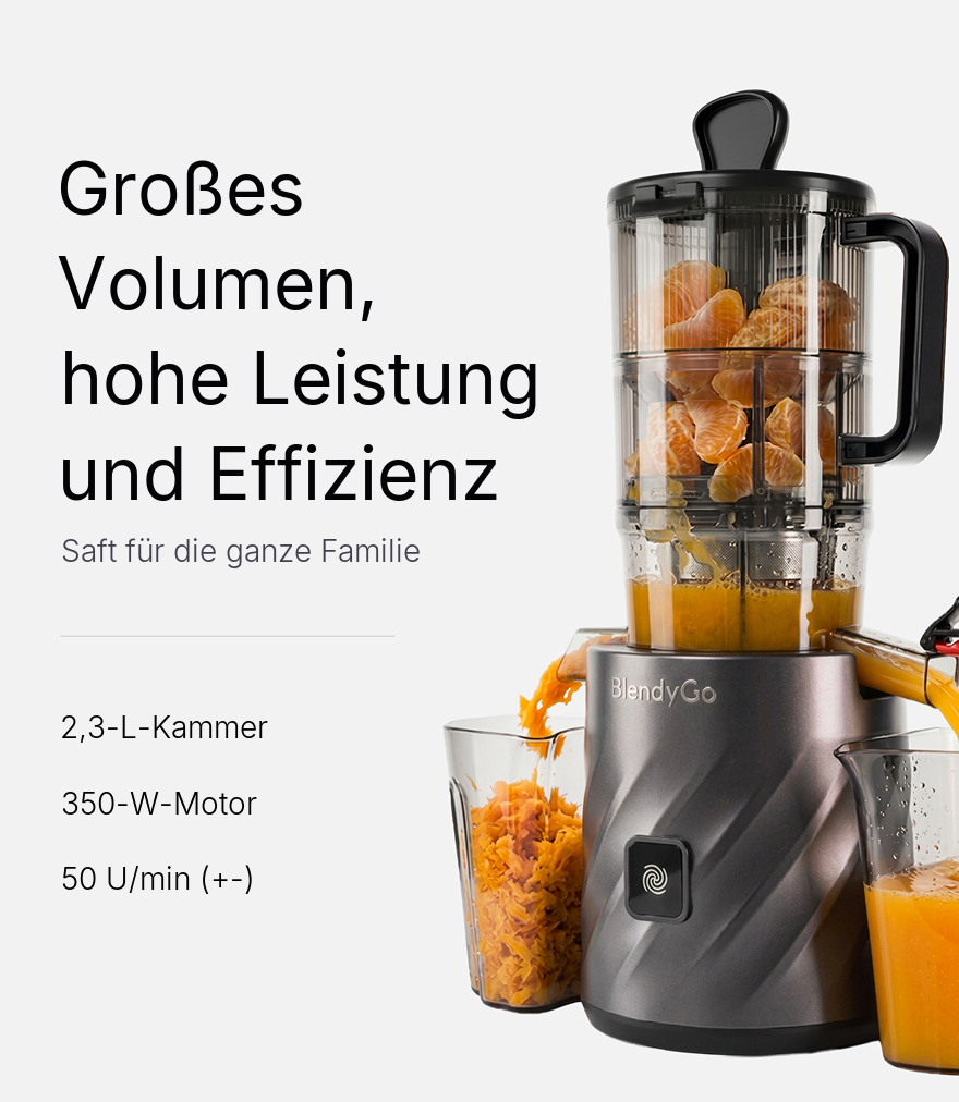 BlendyGo Juice – großes Volumen und hohe Leistung