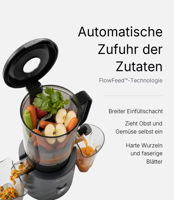 BlendyGo Juice – automatische Zutatenzufuhr