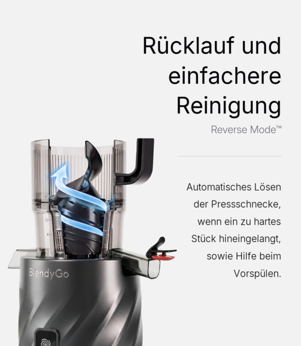 BlendyGo Juice – Rücklauf und einfachere Reinigung